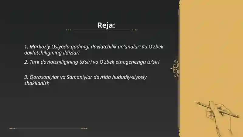 Oʻzbek davlatchiligining shakllanishi 2