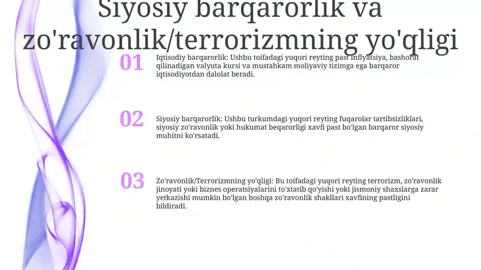 Siyosiy Huquqiy Sohadagi Ustuvor Xalqaro Reytinglar Va Ko'Rsatgichlar 2