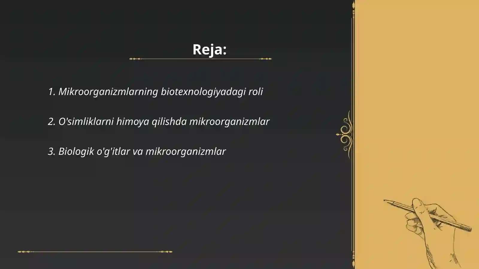 Mikroorganizmlar asosida texnologiyalar 2