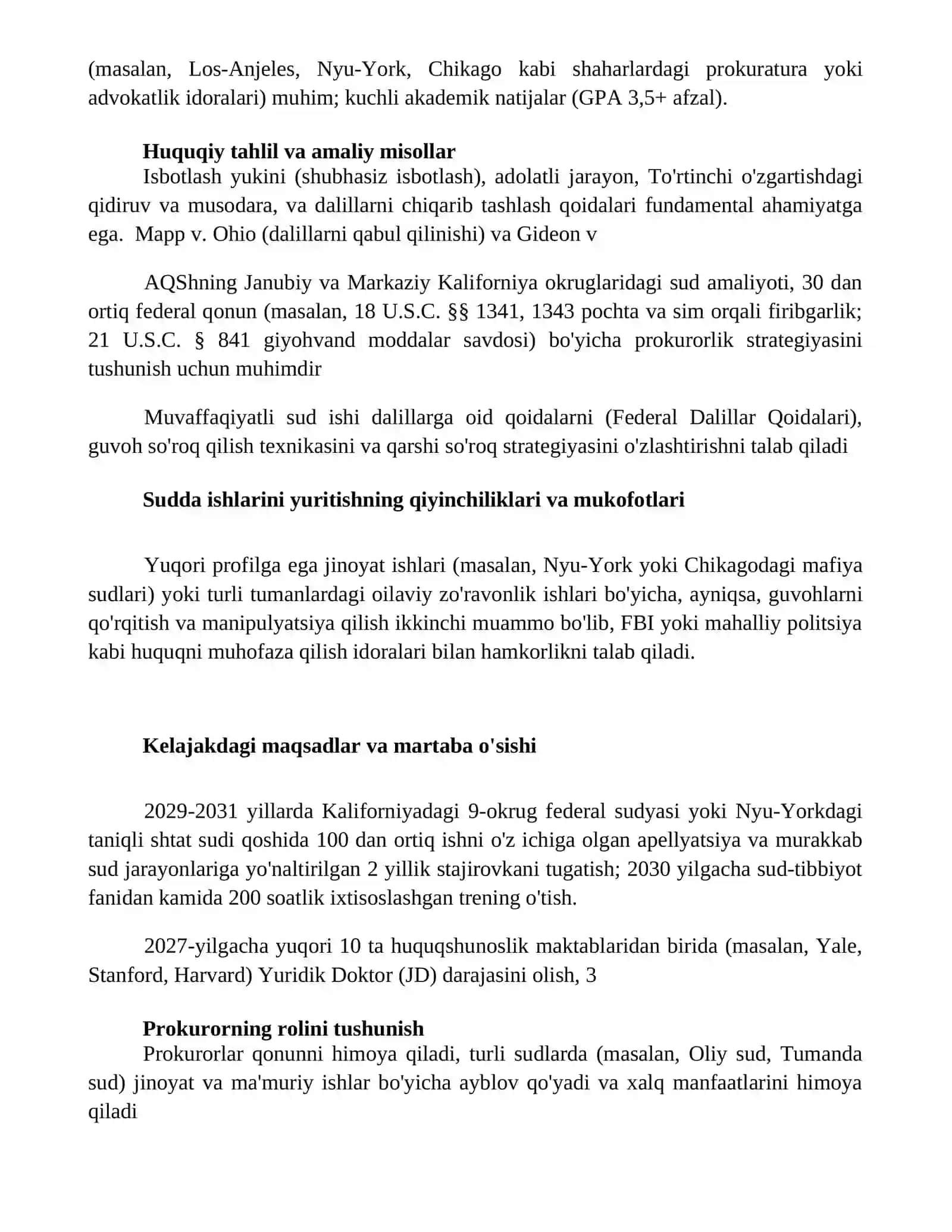 Kelajakda prokuratura faoliyatida ishlamoqchiman 2