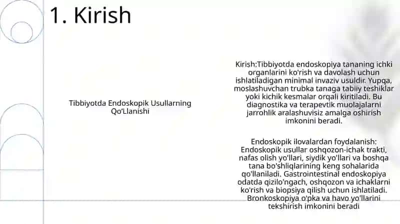 Tibbiyotda Endoskopik Usullarning Qo‘Llanishi 2