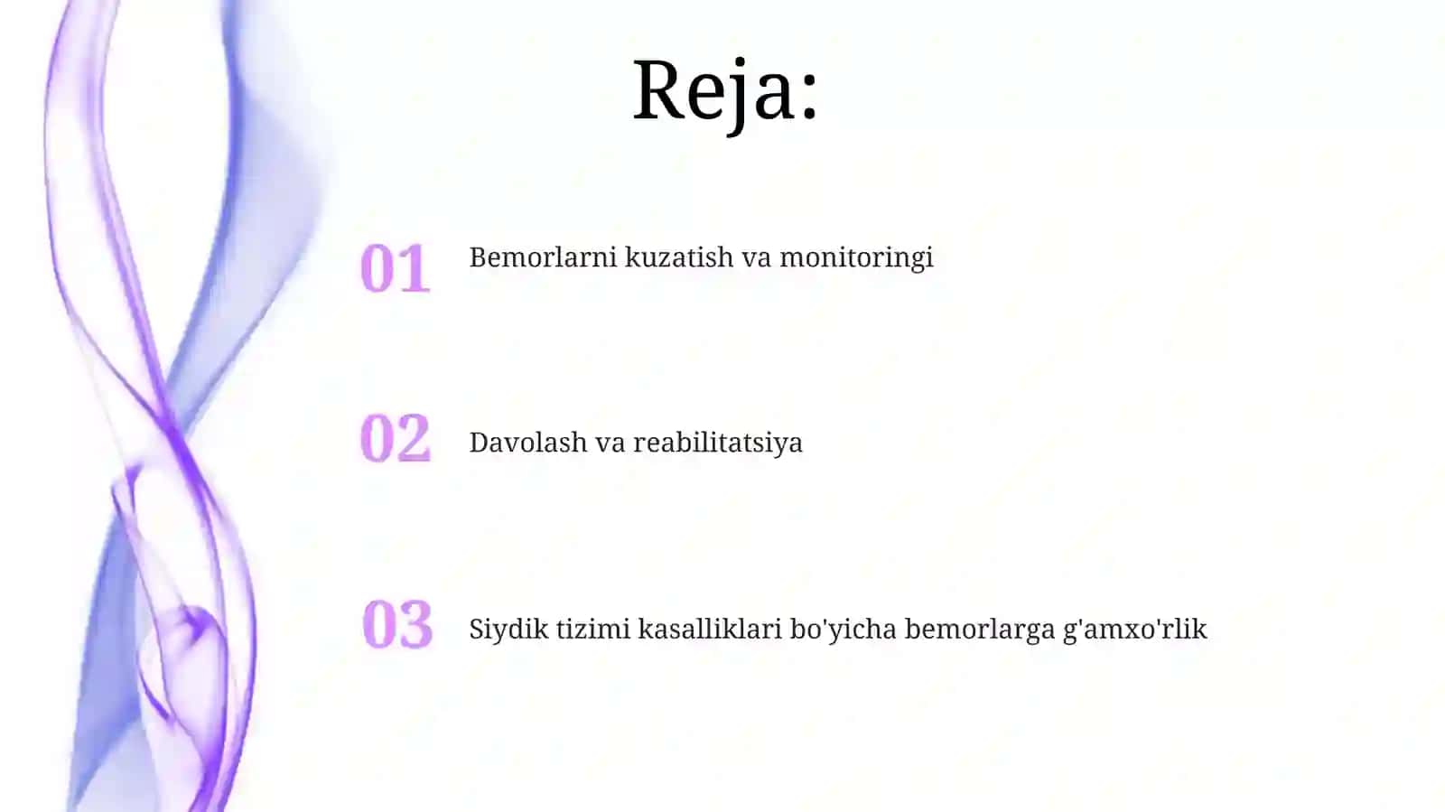 Siydik ajratish tizimi kasalliklarida bemorlar parvarishi va kuzatuvi 2