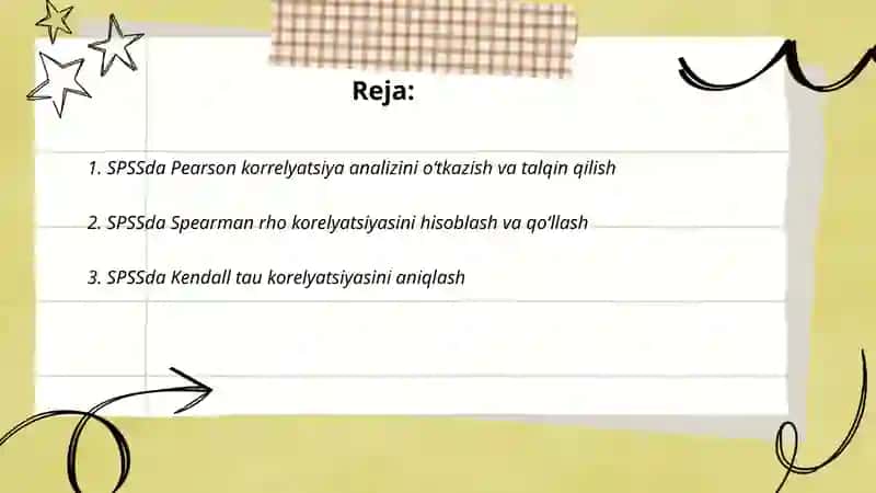 SPSSda miqdoriy ko‘rsatgichlar orasidagi statistik bog‘liqlikni aniqlash 2