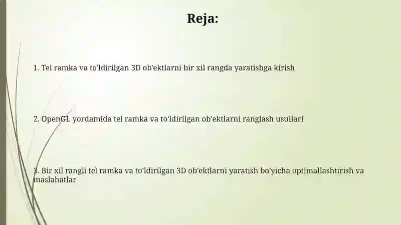 OpenGL-da Bir Xil Rang Bilan 3D Ob'ektlarni Yaratish 2