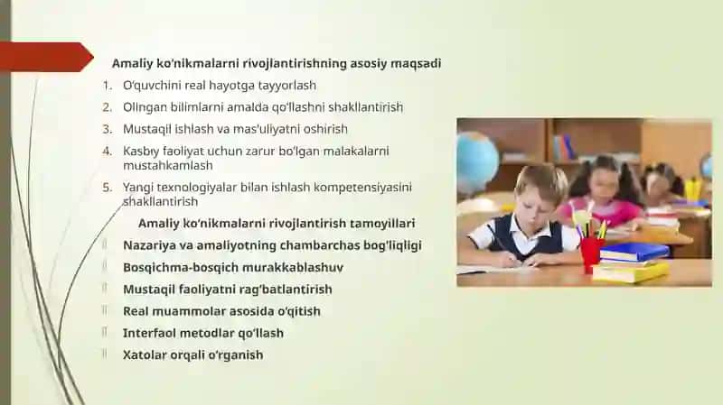 Amaliy ko‘nikmalarni rivojlantirish 2