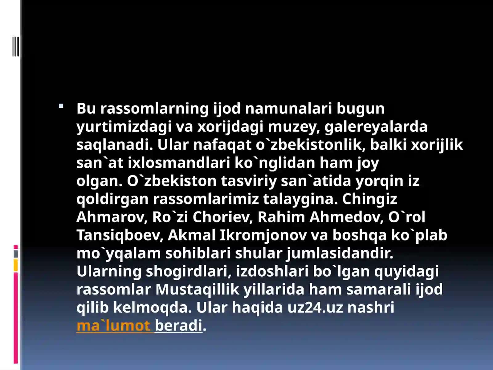 MUSTAQILLIKDAN KEYIN IJOD QILGAN RASSOMLAR 2