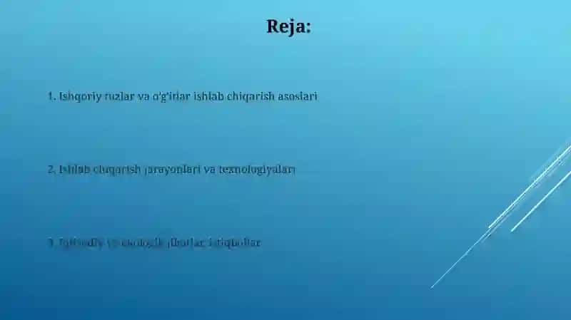 Ishqoriy tuzlar va o'g'itlar ishlab chiqarish 2