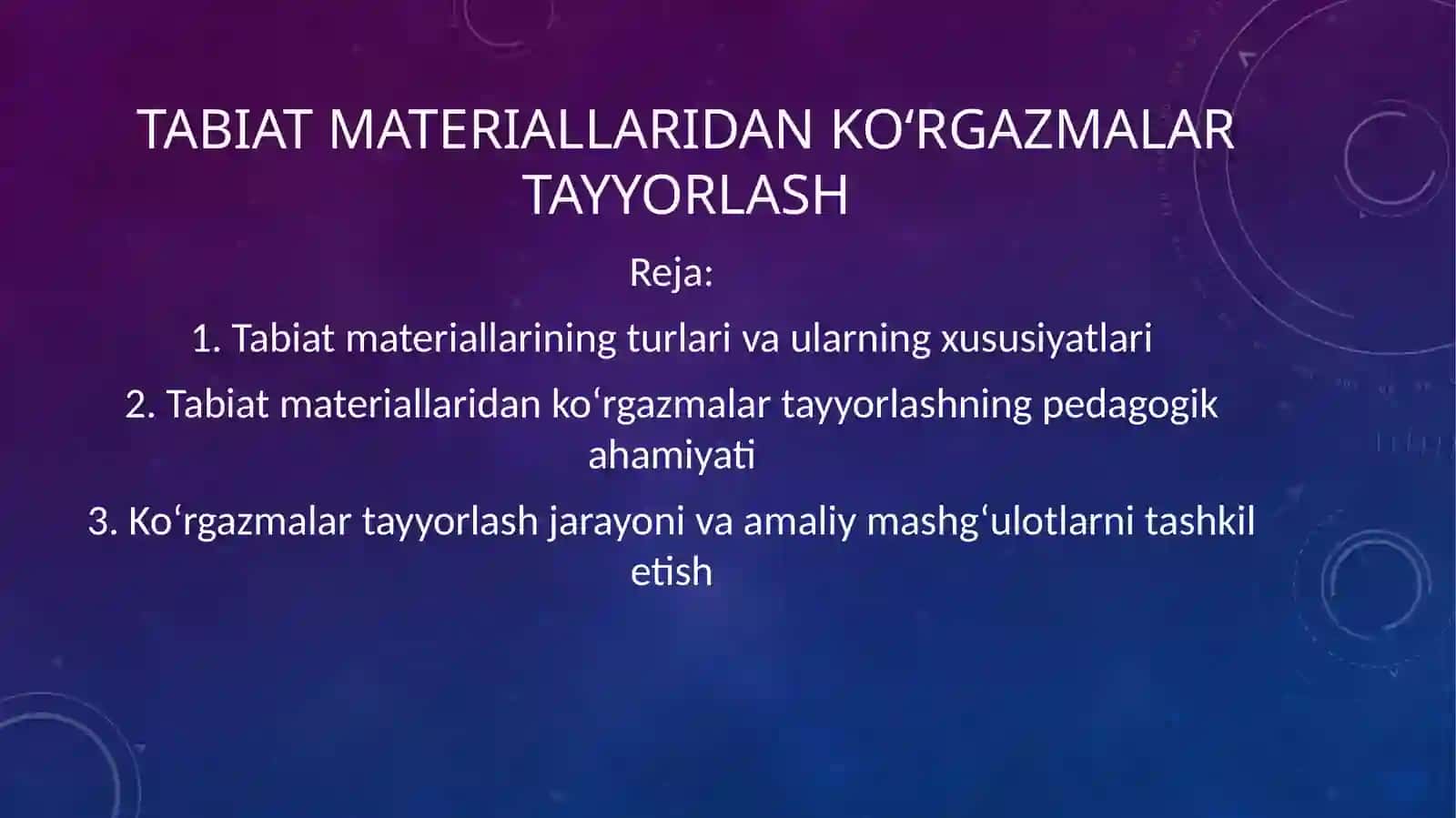 Tabiat materiallaridan ko‘rgazmalar tayyorlash 2
