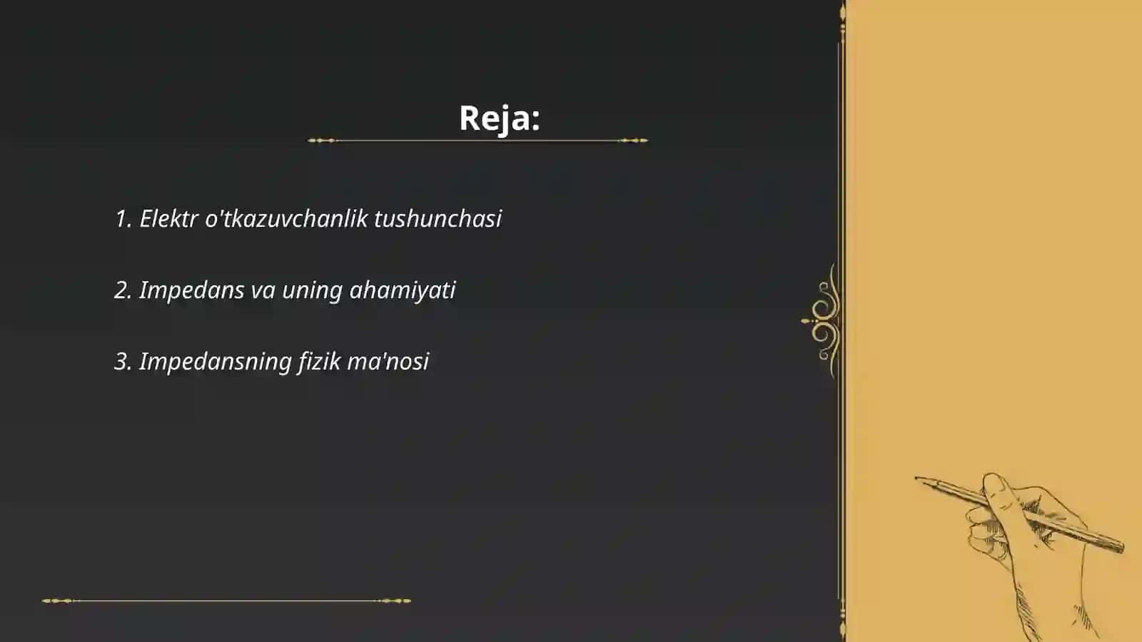 Elektr o'tkazuvchanlik tushunchasi 2