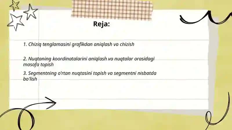 Tekislikka oid grafik masalalar yechish 2
