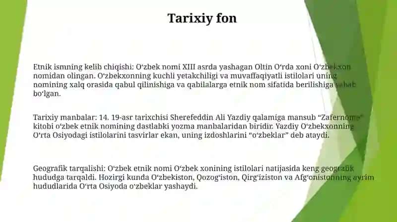 O‘zbek Etnik Nomini Kelib Chiqishi Tarixi Xususida 2