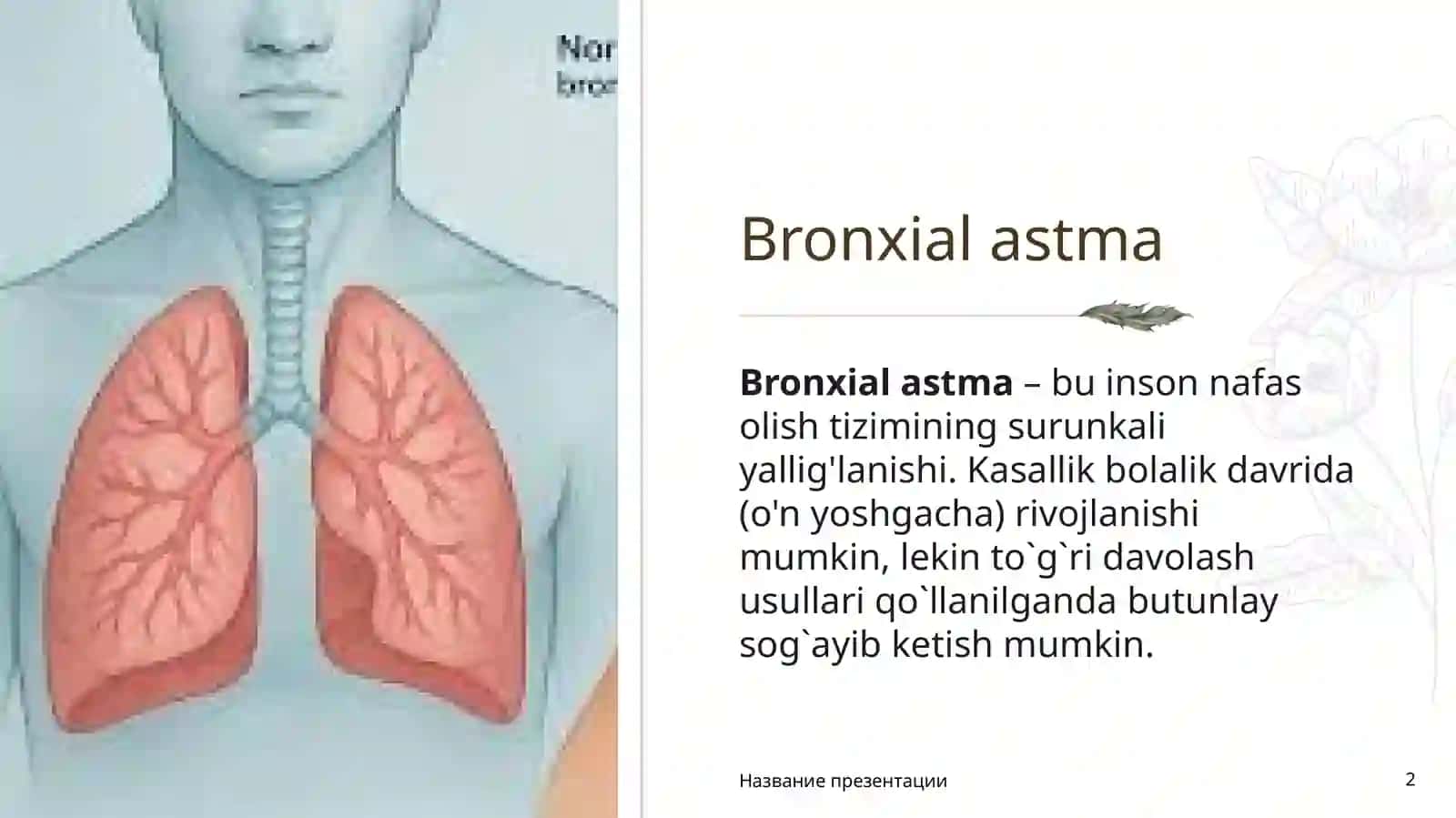 Bronxial asmani davolash 2