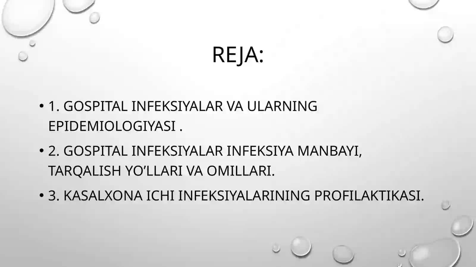 Kasalxona ichi infeksiyalarining epidemiologik xarakteristikasi 2