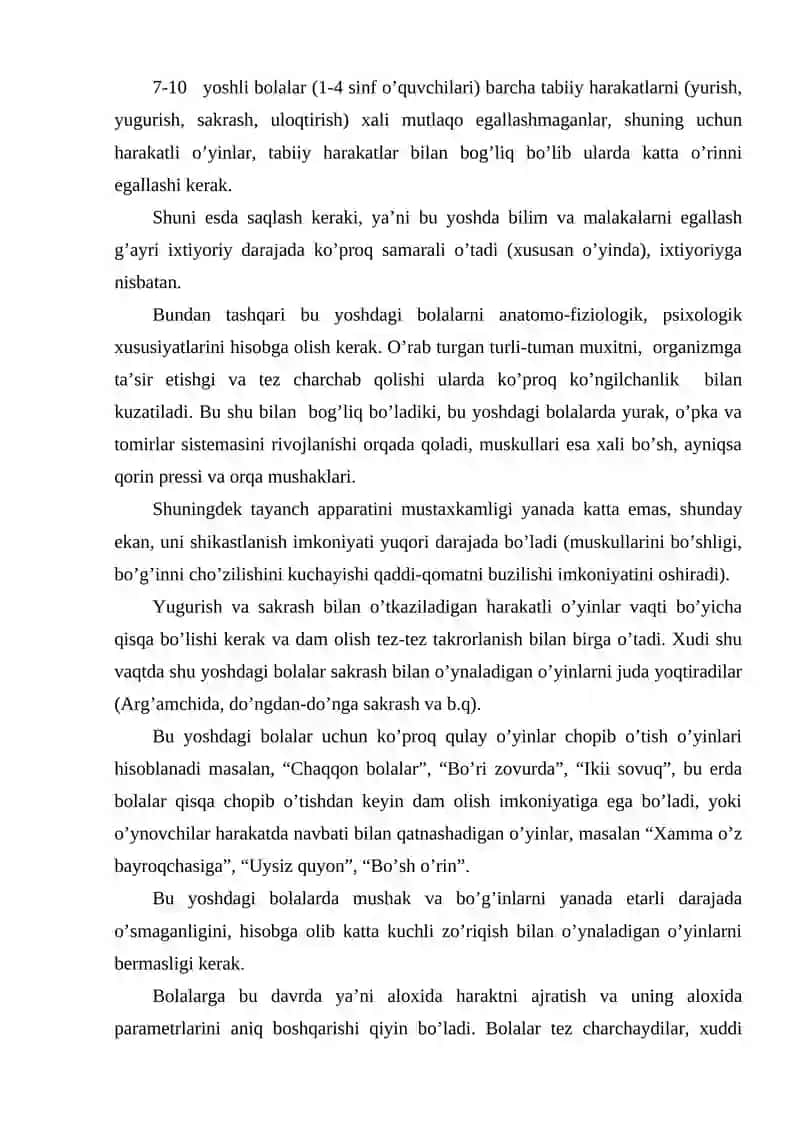 Harakatli o’yinlar 2