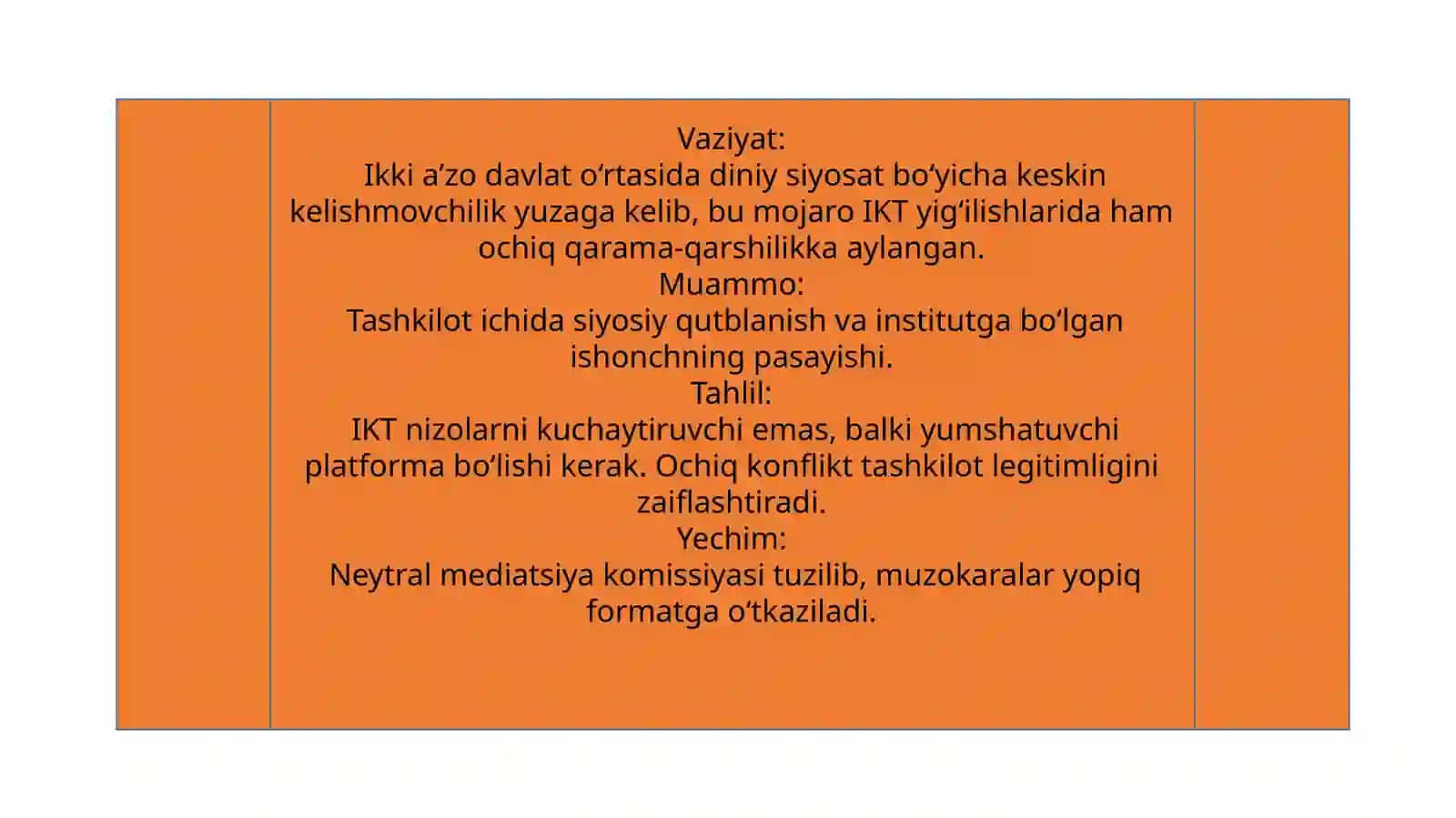 Etnomdaniyat fani uchun kazus 2