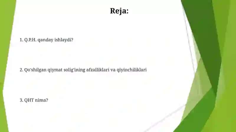 Qo’shimcha qiymat soliqi 2