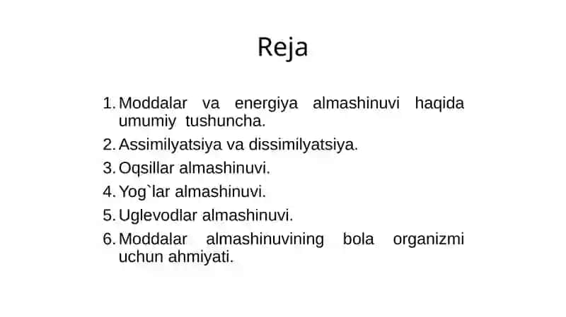 11-mavzu: Moddalar va energiya almashinuvining yoshga bog`liq xususiyatlari 2