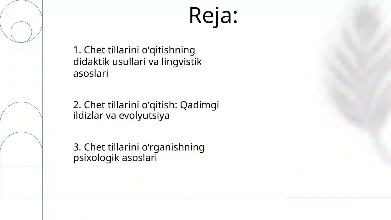 Chettillarnioʻqitish tarixi.Mtt psehalogik linvestik didaktik asoslari 2
