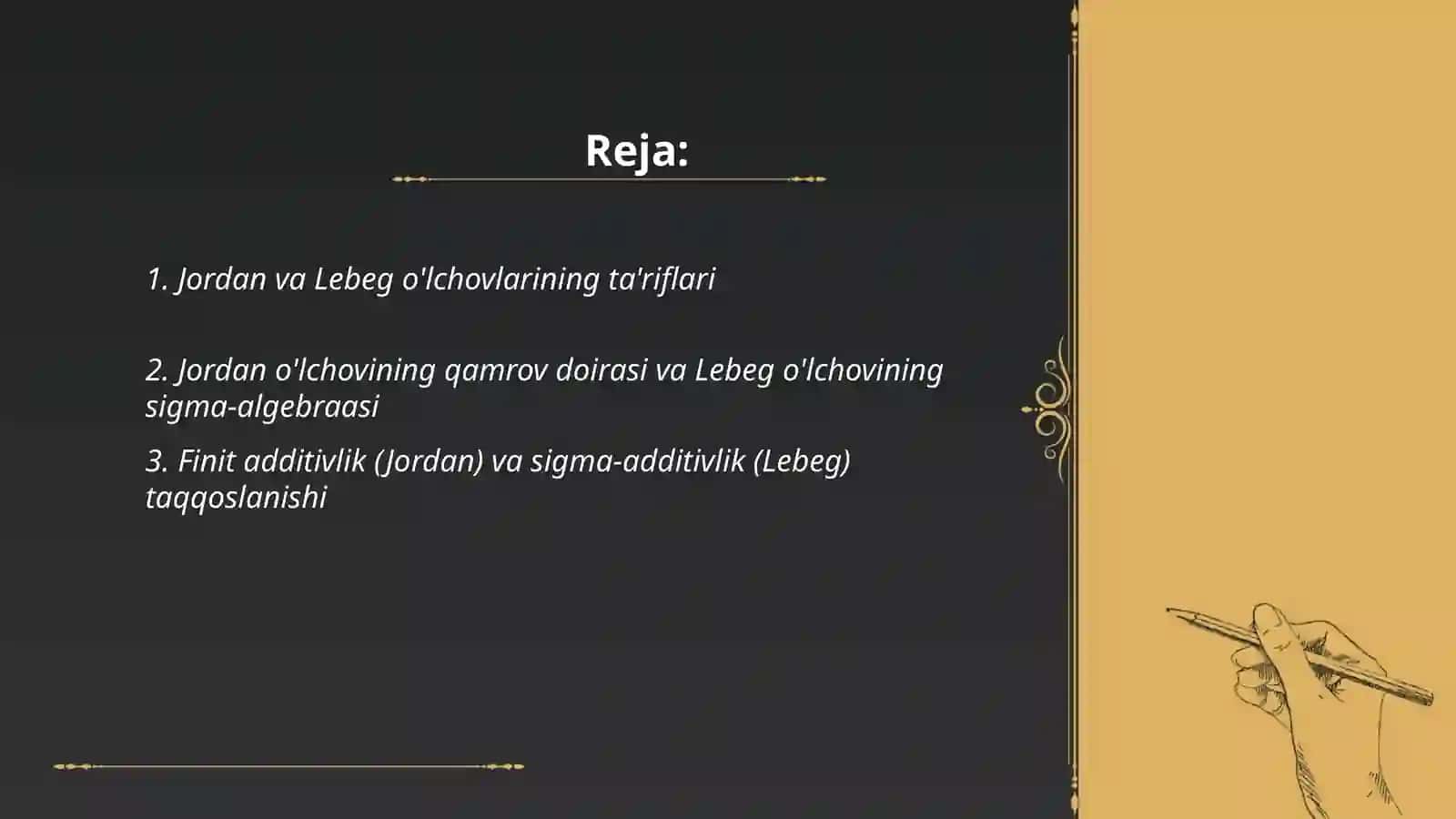 Jordan va Lebeg oʻlchovlarini taqqoslash 2