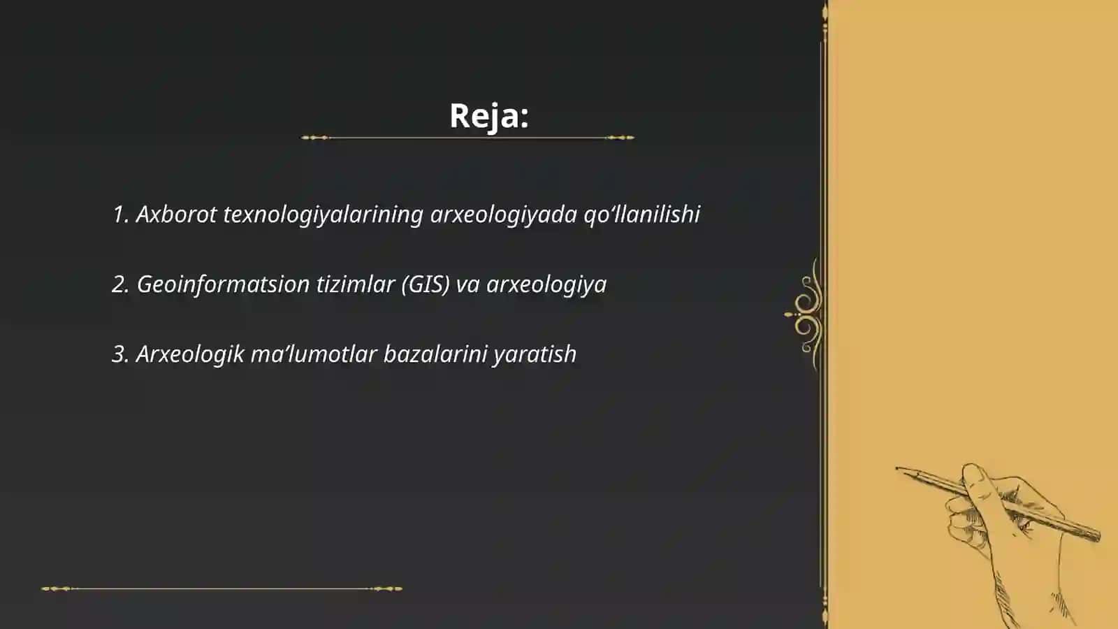 Arxeologik maʼlumotlarni qayta ishlash 2