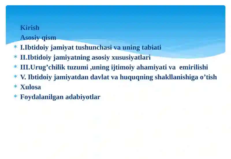 IBTIDOIY JAMIYAT, UNING TABIATI VA XUSUSIYATLARI URUG’CHILIK TUZUMINING EMIRILISHI 2