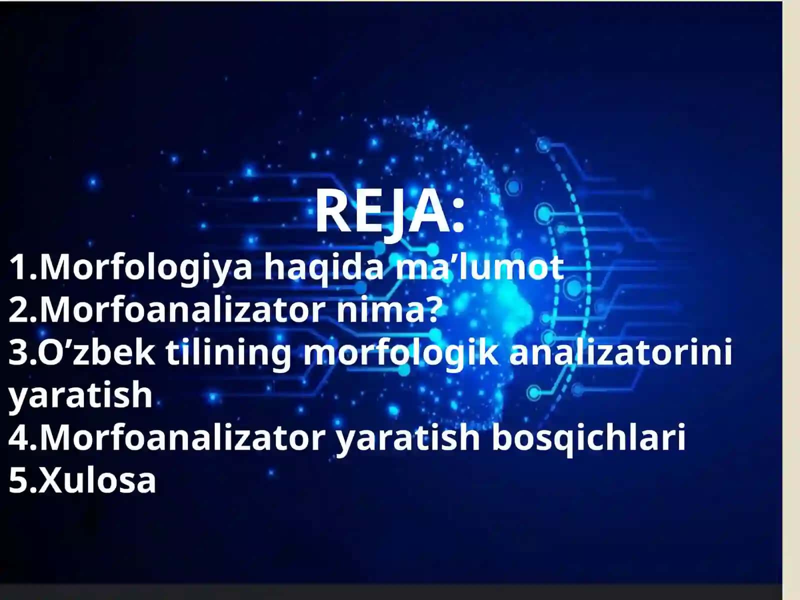 Mashina tarjimasi morfoanalizatori uchun o‘zbek tilining morfologik modelini yaratish 2