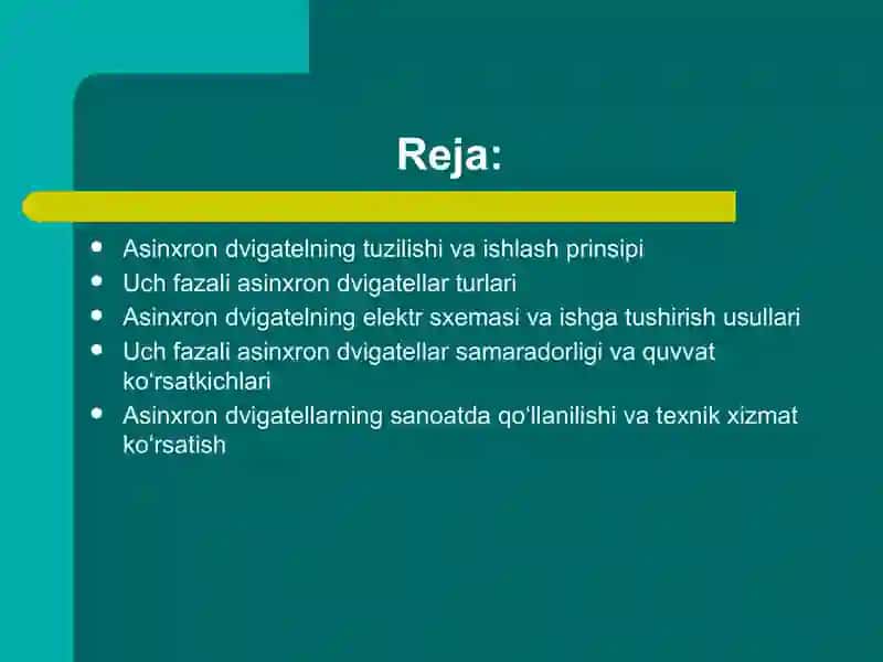 Uch fazali asinxron dvigatellar 2