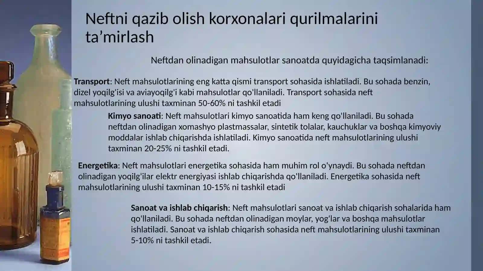 Neftni qazib olish korxonalari qurilmalarini ta'mirlash 2