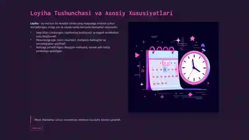 Loyiha Boshqaruvi: Konsepsiyadan Boshlashgacha 2
