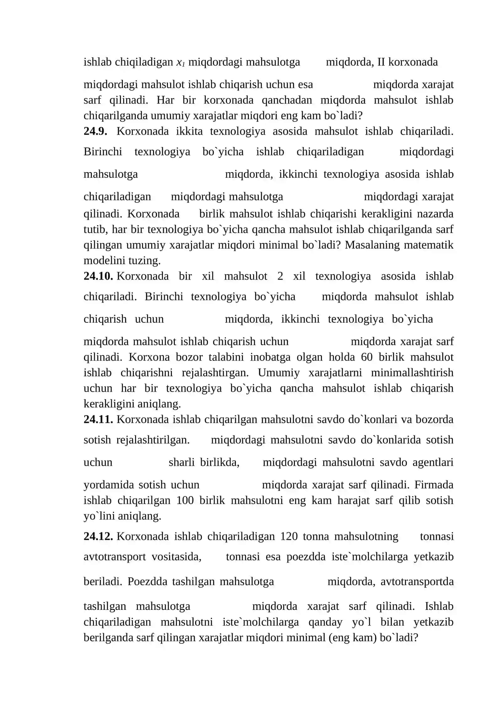 Lagranj ko‘paytuvchilar metodi bilan iqtisodiy masalarni yechish 2