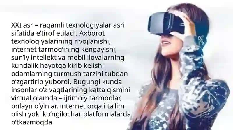 Virtual olam jozibadorligiga qaramlik va uning oqibatlari 2