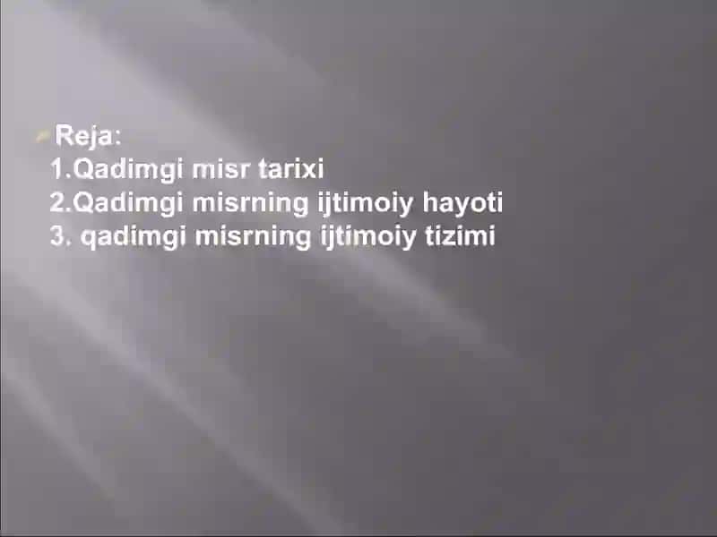 Qadimgi Misirning Ijtimoiy Tizimi 2