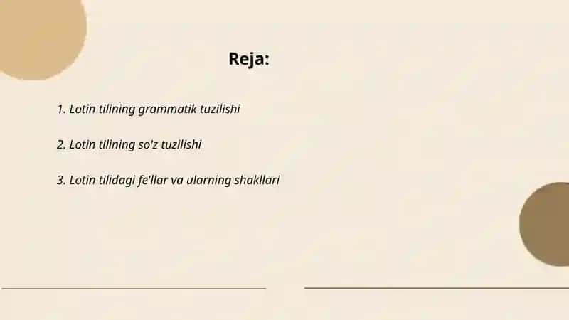 Respet strukturasi lotin tili 2