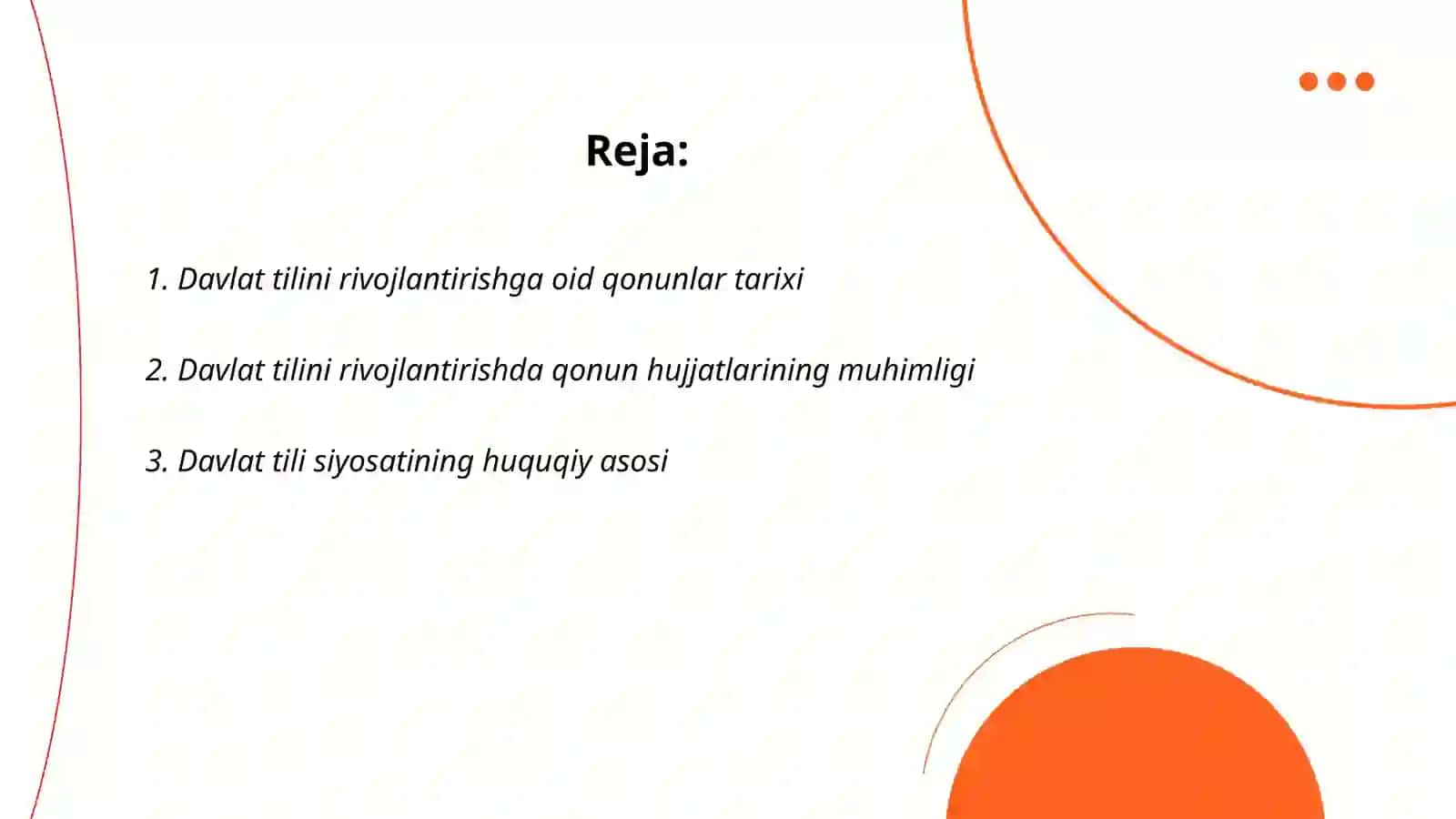 Davlat tilini rivojlantirish yoʻlida qabul qilingan qonun hujjatlarining davlat tilida ish yuritishdagi ahamiyati 2