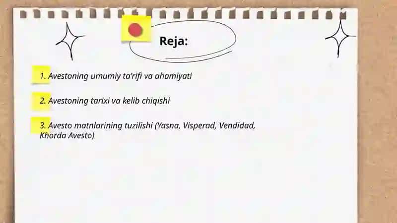 Avesto haqida malumot 2