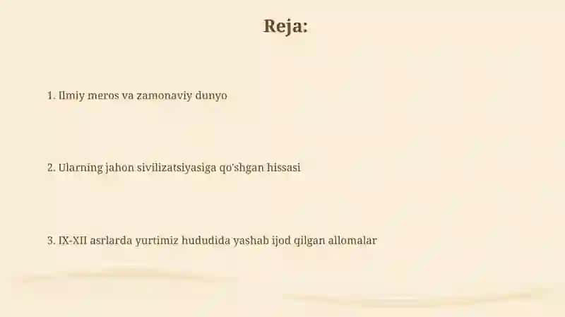IX-XII asrlarda yashagan Abu Rayhon Beruniy va Jahon sivilizatsiyasiga qo'shgan hissasi 2