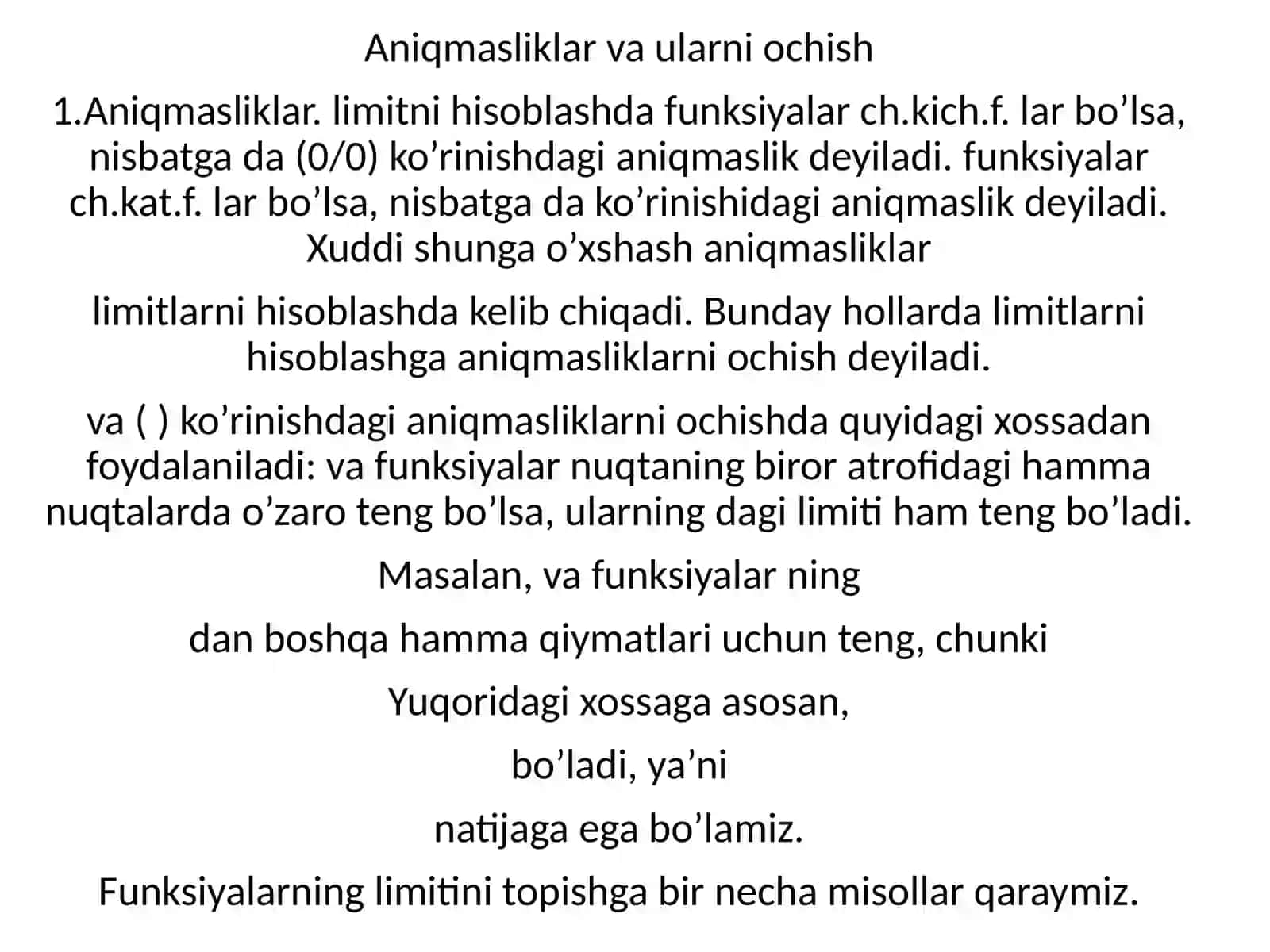 Aniqmasliklar va ularni ochish 2