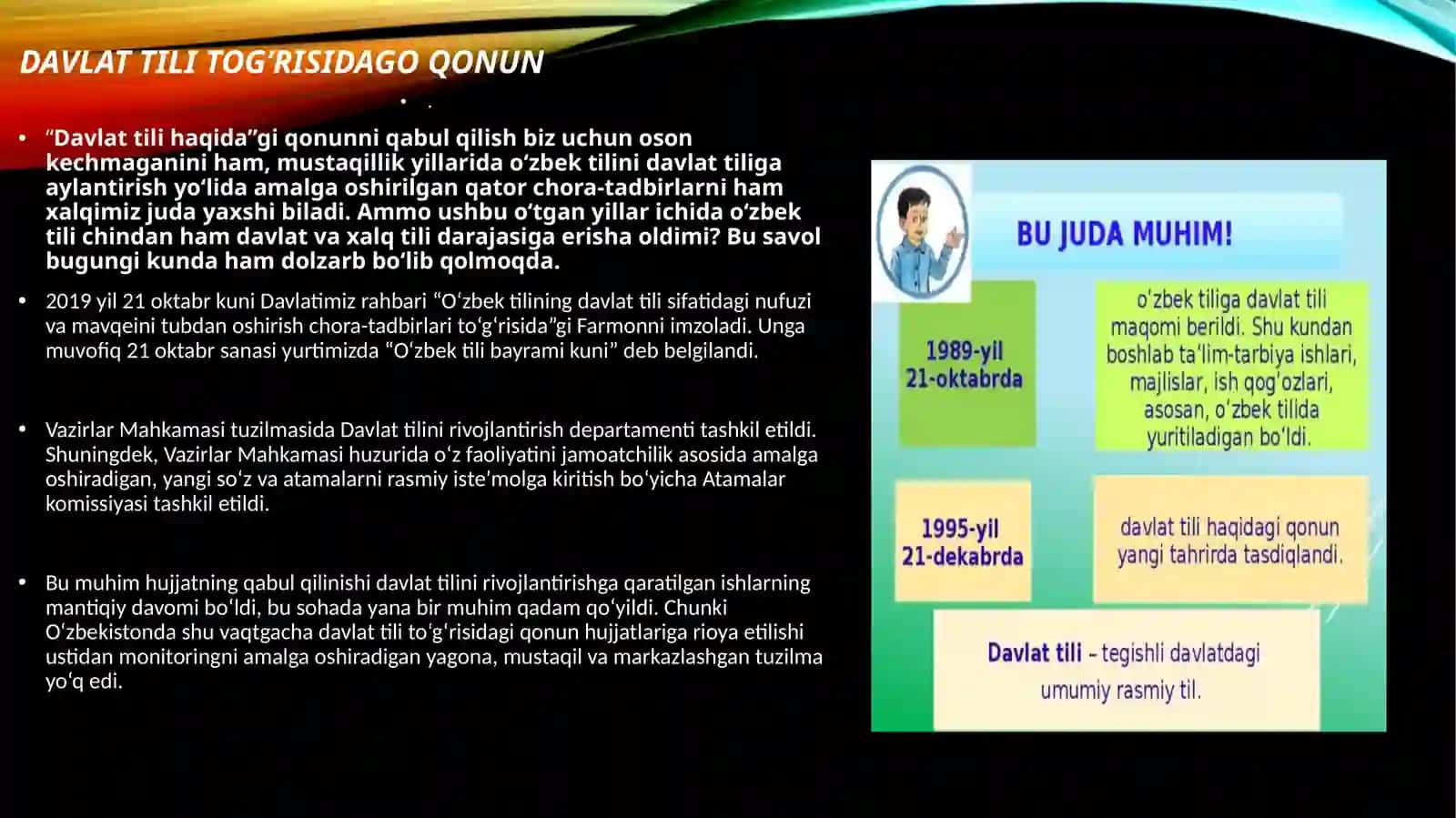 Davlat tili haqida: qonun va uning ijrosi: muammolar yechimlar 2