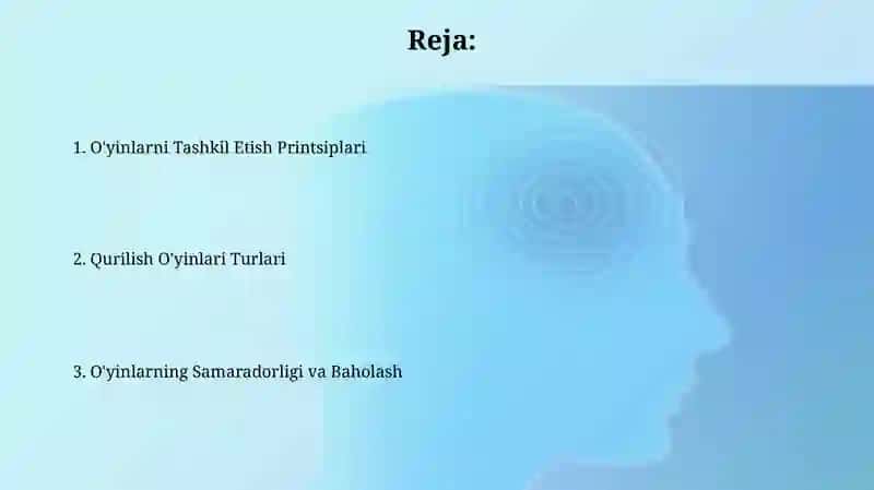 Qurilish oʻyinlari va ularni tashkil etish 2