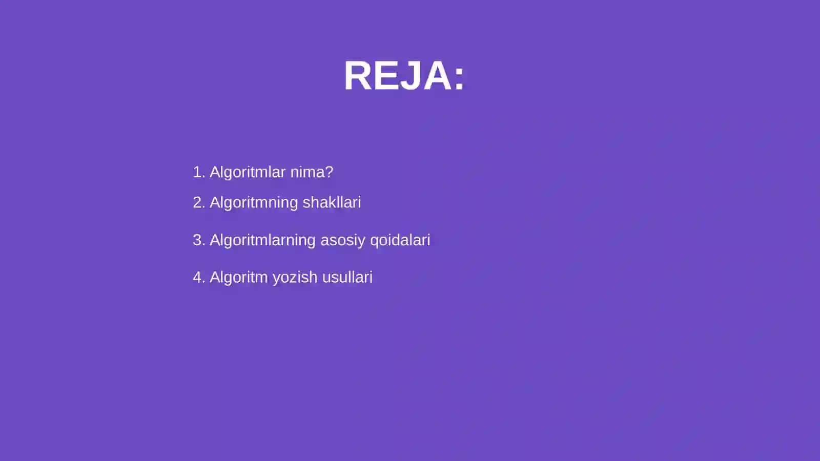 Algoritmalar haqida 2