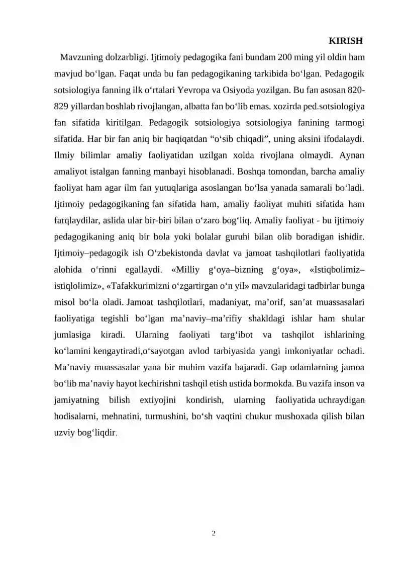 XX asr boshlarida ijtimoiy-pedagogik faoliyat 2