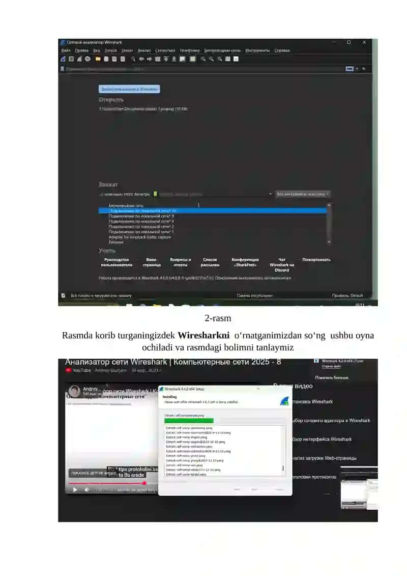 TCP paketlarini tahlil qilish va ularning o‘zgarishlarini Wireshark yordamida kuzatish 2
