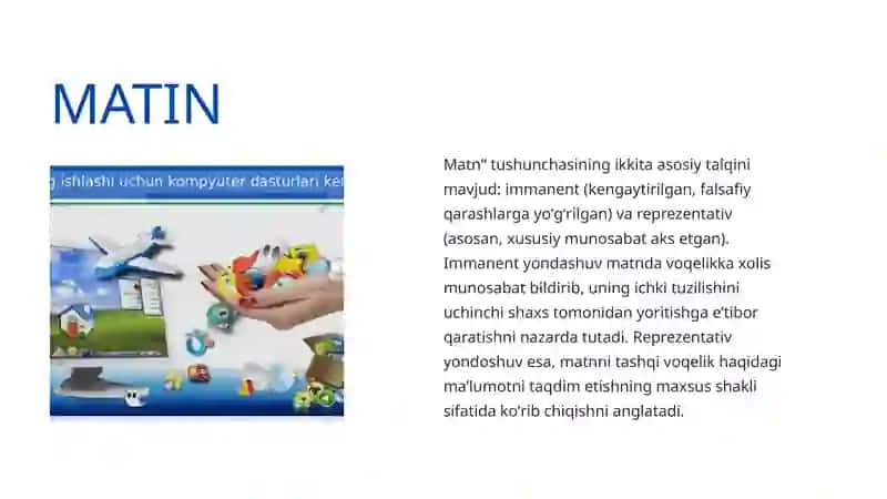 Matin protsessorida ishlash( word) 2