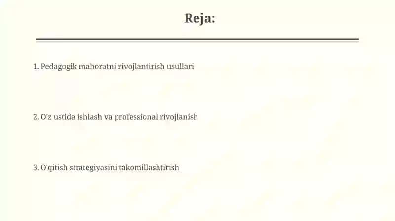 Pedagogik qobiliyatni shakllantirish yóllari 2
