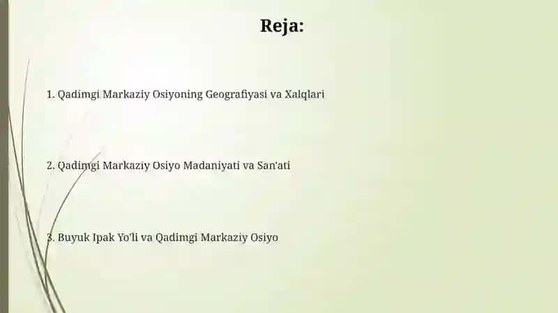 Buyuk Ipak Yo'li va Qadimgi Markaziy Osiyo 2