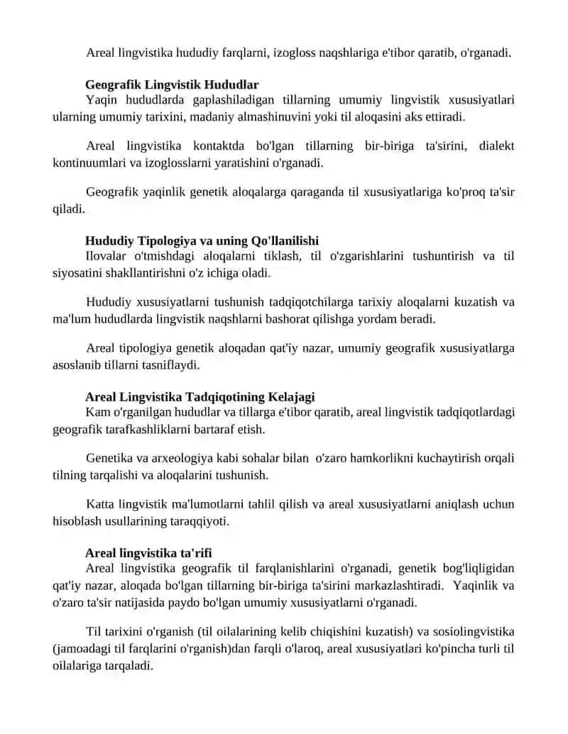 Areal lingvistika 2