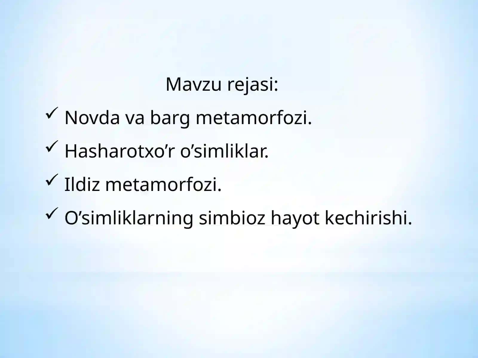 VEGETATIV ORGANARNING IXTISOSLASHUVI VA ULARNING BIOLOGIK AHAMIYATI 2