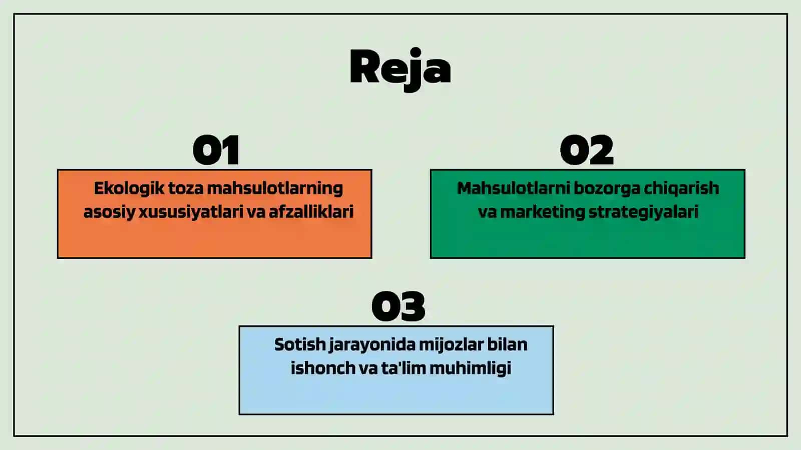 Ekologik toza mahsulotlarni sotish 2