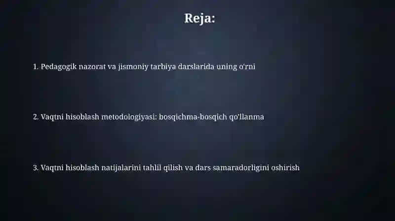 Jismoniy tarbiya darslarida pedagogik nazorat 2