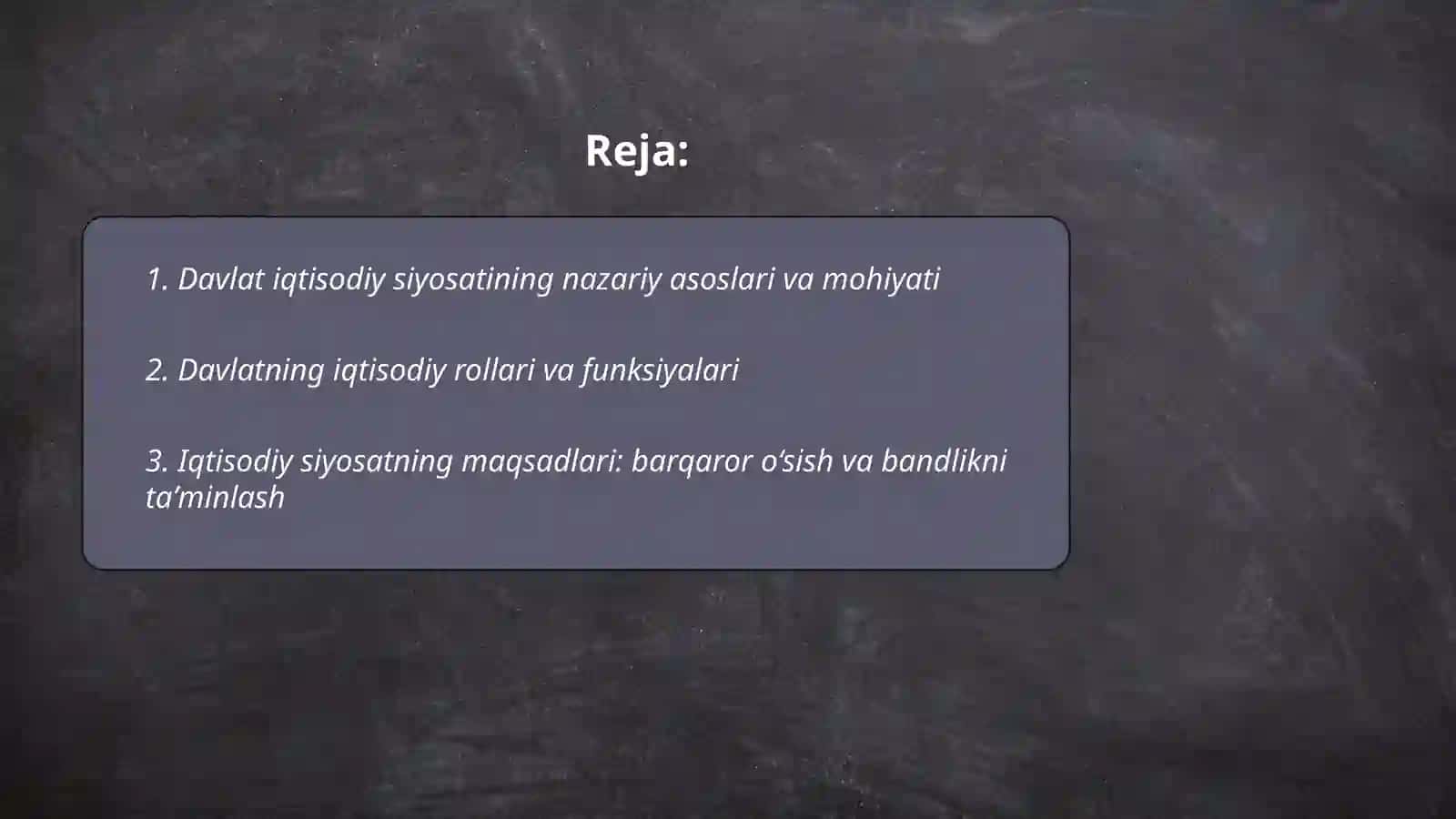 Davlat iqtisodiy siyosatining mohiyati va uning rivojlanish yonalishlari 2